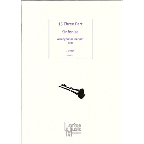 15 Three Part Sinfonias Clarinet Trio Book