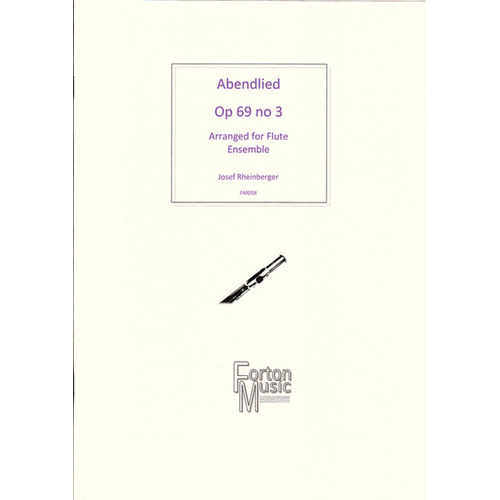 Abendlied Op 69 No 3 Flute Ensemble Book
