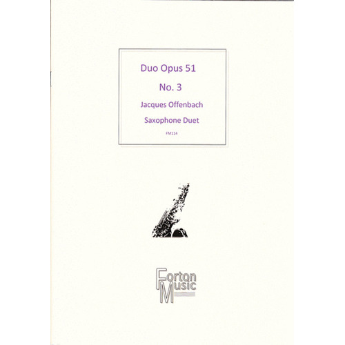 Saxophone Duo Opus 51 No 3 Book