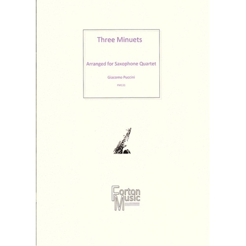 Three Minuets Saxophone Quartet SATB