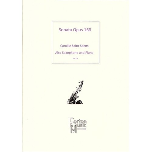 Saints-Saens - Sonata Op 166 Alto Sax/Piano (Softcover Book)