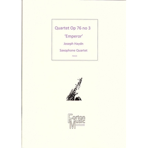 Quartet Op76 No 3 Emperor Saxophone Quartet SA Book