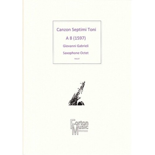 Saxophone Canzon Septimi Toni Octet Book