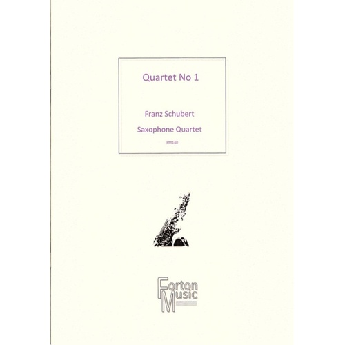 Quartet No 1 Arranged For Saxophone SATB
