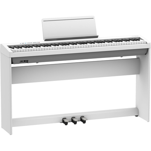 ROLAND FP-30X Digital Piano with Stand & Pedals - White, Enhanced Sound Engine & Powerful Speakers, Portable & Affordable Performance