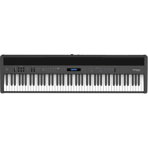 ROLAND FP-60X Digital Piano with Stand/Pedal - Compact White Design, Pro Performance, Ideal for Experienced Players