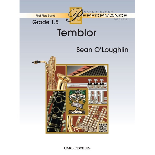 Temblor Concert Band Sheet Music Grade 1.5 by Sean O'Loughlin