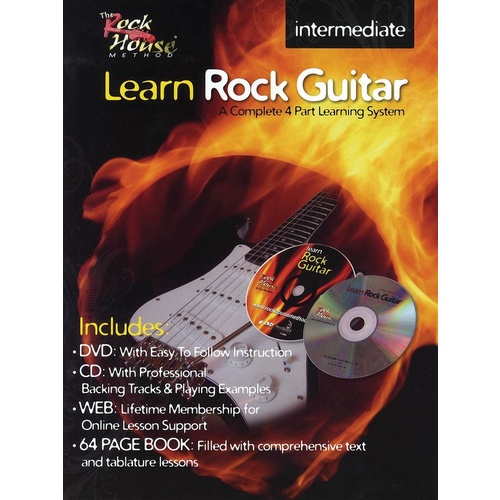Learn Rock Guitar Intermediate Book/CD/DVD Book