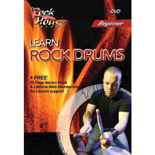 Learn Rock Drums Beginner DVD Book