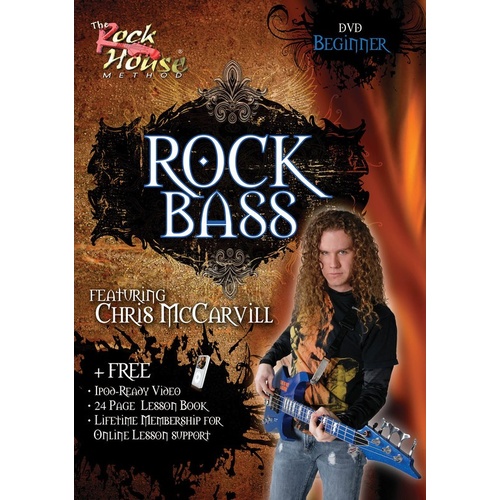 Learn Rock Bass Guitar Beginner DVD Book