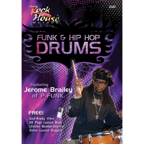 Funk And Hip Hop Drums Feat Jerome Brailey Beg DVD Book