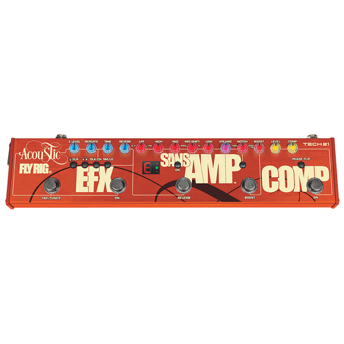 Tech 21 Acoustic FlyRig Preamps & DI Pedal with Compression, Reverb, Delay, Chorus, Tuner, Boost, and SansAmp Features