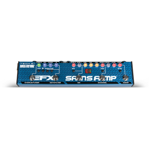 Tech 21 Bass Fly Rig Version 2 with SansAmp, Effects Loop, Octave, Fuzz, Chorus, and Chromatic Tuner