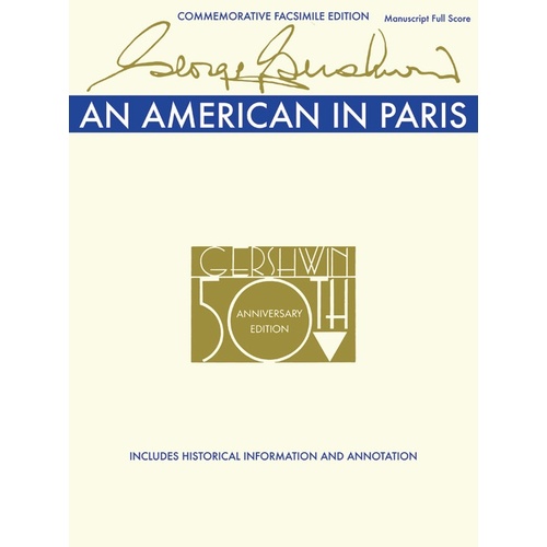 An American In Paris Facsimile Study Score