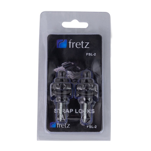 FRETZ Strap Lock FSL-2-BLK Black Steel Set of 2 with Side-Release Mechanism and 360-Degree Rotation