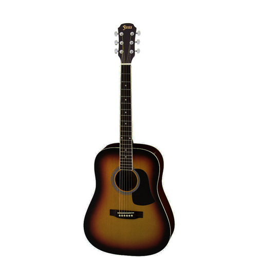 Aria Fiesta Series Travel Acoustic Guitar in Brown Sunburst