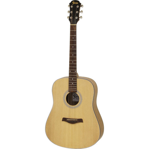 Aria Fiesta Series Dreadnought Acoustic Guitar Natural Matte Finish