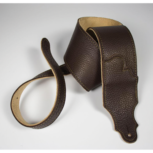 Franklin Original 3" Black Glove Leather Guitar Strap with Gold Stitching