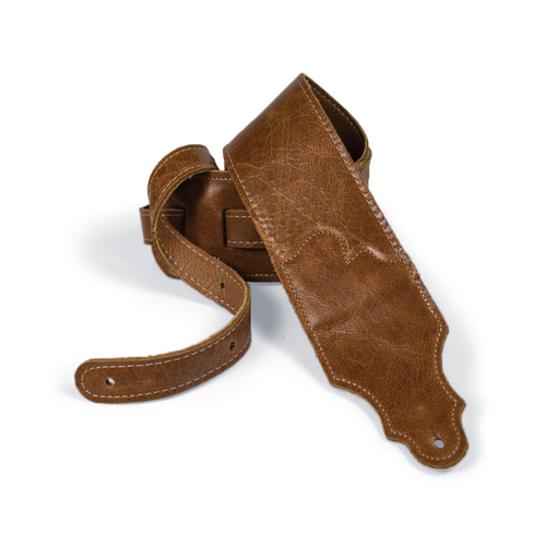 Franklin 3" Jackson Hole Cognac Aged Leather Guitar Strap