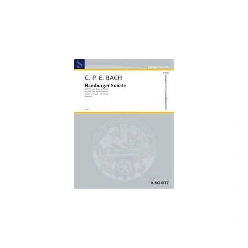 CPE Bach - Sonata G Wq 133 for Flute and Piano, Edited by Kurt Walther, Schott Music, 20 Pages