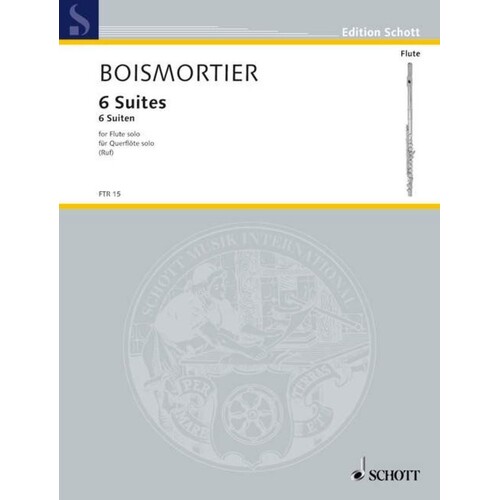 Boismortier - 6 Suites For Flute Solo (Softcover Book)
