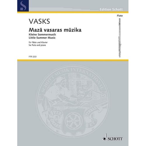 Vasks - Little Summer Music Flute/Piano (Softcover Book)