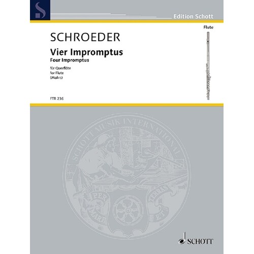 Schroeder - Four Impromptus For Flute (Softcover Book)
