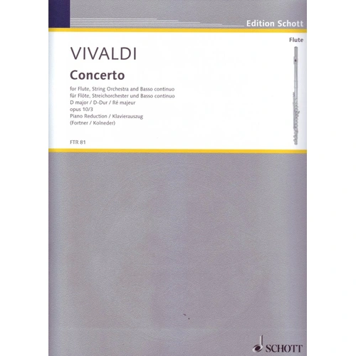 Concerto No. 3 D Major, Op. 10/3 for Flute/Piano - Vivaldi, Edited by Walter Kolneder, Schott Music