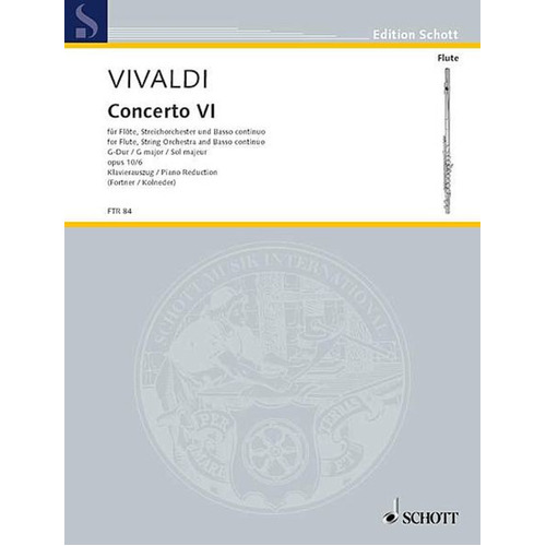 Concerto G Op 10 No 6 F Rv 437 Ed Fortner Flute Piano Book