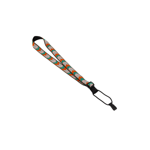 Fretz 1" Jacquard Ukulele Strap with Hook - Green & Orange