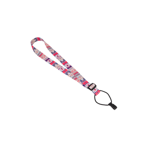 Fretz 1" Print Neck Ukulele Strap with Sound Hole Clip - Pink