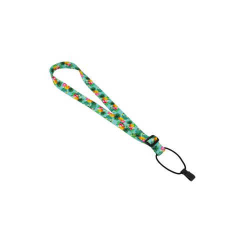 Fretz 1" Print Neck Ukulele Strap with Sound Hole Clip - Blue