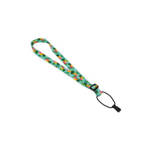 Fretz 1" Print Neck Ukulele Strap with Sound Hole Clip - Blue