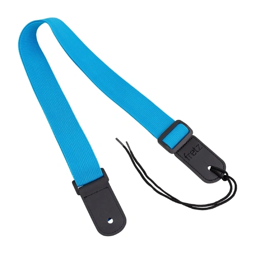 Fretz FUST-PP3 Adjustable Polypropylene Ukulele Strap with Microfiber Leather Ends, Blue, 1.5" Wide, Up to 47" Long