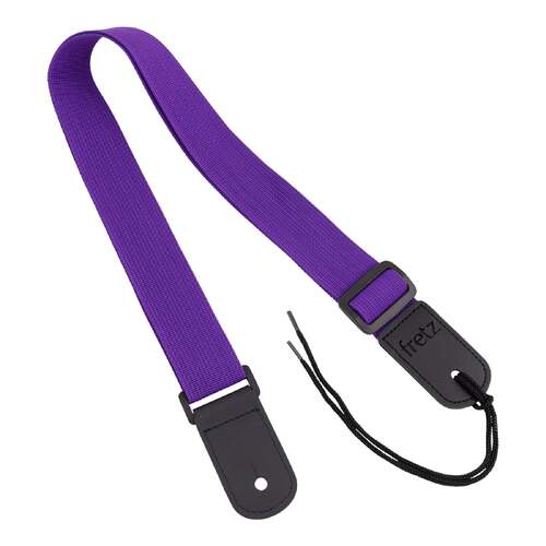 Fretz FUST-PP3 Adjustable Polypropylene Ukulele Strap with Microfiber Leather Ends - Purple