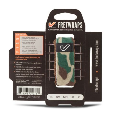 Gruv Gear FretWraps "Camo" String Muters 1-Pack (Green, Large)
