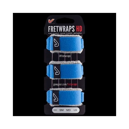 Gruv Gear FretWraps HD 'Sky' String Muters 3-Pack (Blue, Extra Large)