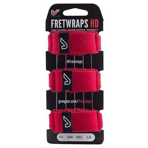Gruv Gear FretWraps HD 'Fire' String Muters 3-Pack (Red, Medium)