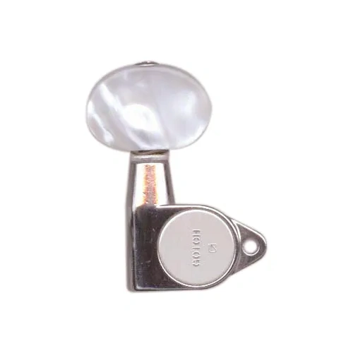 Gotoh G30 Acoustic Machine Heads 3-a-Side Chrome with White Buttons