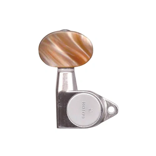 Gotoh G30 Acoustic Machine Heads 3-A-Side Chrome with Amber Buttons
