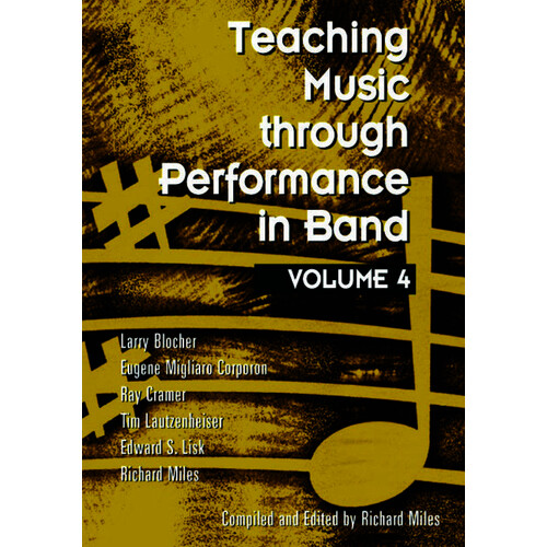 Teaching Music Through Perf Band Book V4 (Hardcover Book) Book