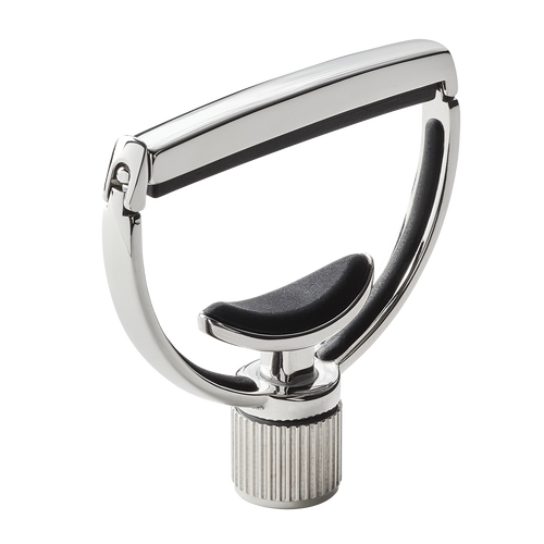 G7th Heritage Standard Silver Capo with Adaptive Radius Technology, Leather Pouch, Polishing Cloth, Gift Box - Traditional Yoke Style