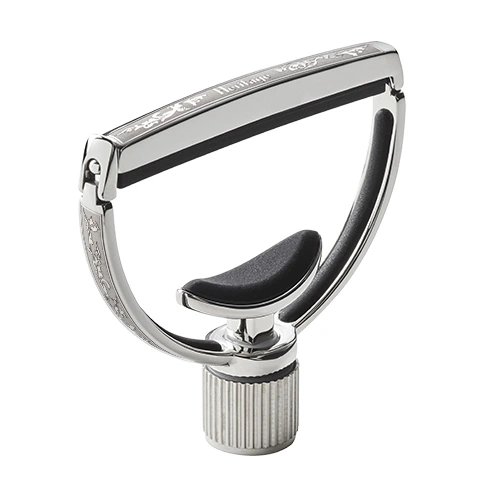 G7th Heritage Wide Silver Capo with Adaptive Radius Technology and Leather Pouch