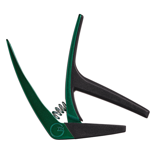 G7 Nashville 6 String Green Capo - Lightweight Spring Capo for Steel String Guitars, One-Handed Operation, Protects Tone and Guitar Neck