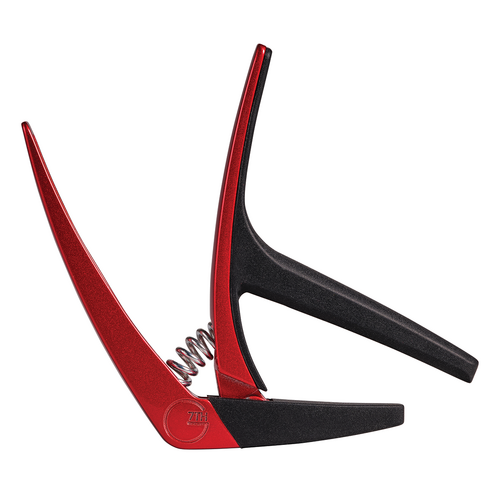 G7 Nashville 6 String Red Capo - Lightweight Spring Capo with Silicone Wrap, One-Handed Operation, Protects Guitar Neck and Tone