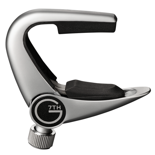 G7th Newport Partial Capo #3 - Lightweight, Low Profile, Quick-Release, Silicone Pads, Compensated String Pad, for 6, 12 Strings, Banjo & Mandolin