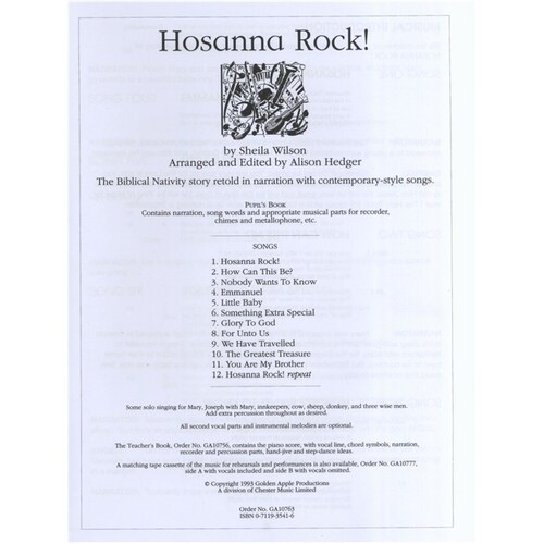 Wilson Hosanna Rock Pupils Book