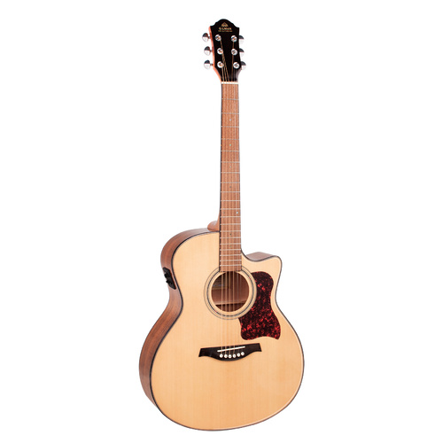 Gilman Grand Auditorium Electric/Acoustic Guitar. Natural Gloss. Spruce top, walnut back and sides.