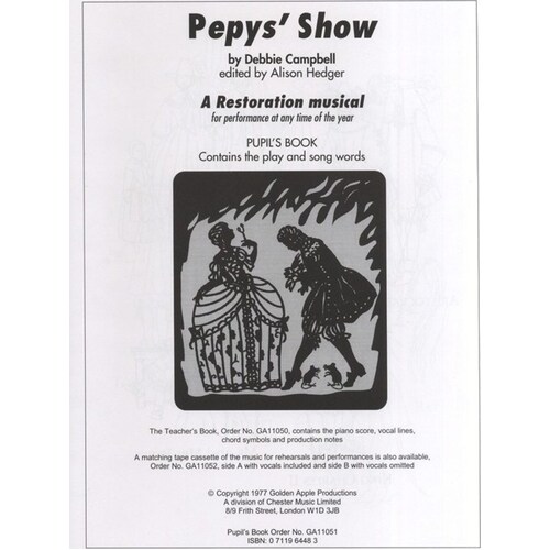 Campbell Pepys Show Pupils Book