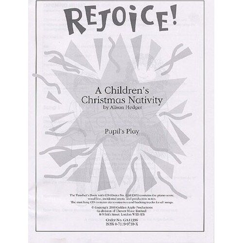 Rejoice A Childrens Xmas Pupils Book